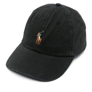 Unisex Black Polo Cap with Embroidered Logo